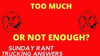 Yet another huge amount | Sunday Rant | Trucking Answers