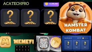 HAMSTER KOMBAT DAILY COMBO, MEMEFI, GEMZ, TAPCOINS, TIMEFARM, MUSK EMPIRE ETC #hamsterkombat #fyp