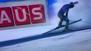 Kajsa Vickhoff Lie horror crash at Super G skiing event -- Airlifted to hospital with broken leg...