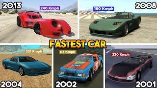 FASTEST CAR FROM EVERY GTA GAME (ALL GTA COMPARISON)