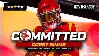 WATCH: Corey Simms commits to USC Trojans LIVE on 247Sports