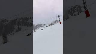 Insane Snowboard Lift Fail #shorts #snowboarding #snowboardingfails #fails #funny @Dopesnow #holdon