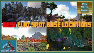 ARK: Crystal Isles - BEST Fun | Big Flat Spot Base Locations!