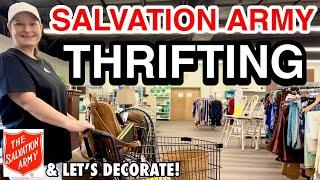 THRIFTING IN SALVATION ARMY! THRIFT HAUL!  HOME DECORATING WITH THRIFT STORE FINDS!