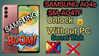 Samsung A04s, SM-A047F Hard reset| Samsung Unlock without pc | Hard reset #hardreset #samsungunlock