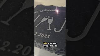  Last minute laser engraving wedding favor slate coasters #wedding #weddingfavors #laserengraving