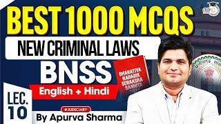 New Criminal Laws MCQ Series | BNSS, BNS, BSA | Part -10 | Best 1000 MCQs forUpcoming JudiciaryExams