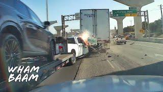 UNAWARE PICKUP DRIVER HITS SEMI | DASHCAM STORIES #125