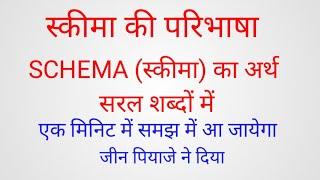 SCHEMA kya hota hai ! स्कीमा की परिभाषा ! schema definition ! स्कीमा का अर्थ सरल शब्दों में !