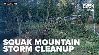 Squak Mountain residents unite to clean up after 'bomb cyclone' devastates neighborhood