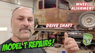 Model T gets a new driveshaft & wheel alignment!