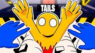 Throwing My Friends into Shredder in Gang Beasts