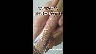 #shorts LUXURIOUS LIPSTICK - TOO FACED MELTED MATTE LIPSTICK REVIEW | Voguishyou