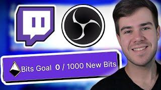 How To Add a Twitch Bit Goal  (For Beginners)