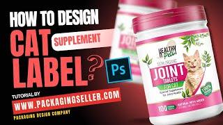 Cat Food Supplement Label Design : PhotoshopTutorial