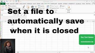 How to set a file to automatically save when it is closed.