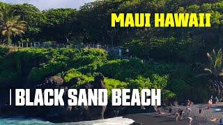 ADVANCED REGISTRATION NOW REQUIRED -  Black Sand Beach Waianapanapa State Park Maui Hawaii