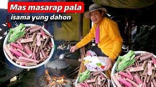 Farm to Table: Fresh Gabi Ginataan namin sahog karne ng baboy at pritong tuyo