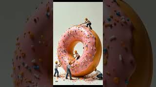 tiny workers making donut #ai #shorts