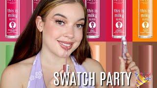 NYX THS IS MILKY MILSHAKE GLOSSES | LIP SWATCH PARTY!