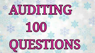 AUDITING 100 QUESTIONS - Junior Co-op. Inspector & Junior Clerk Exam Preparations.