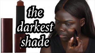 Hourglass Vanish Seamless Finish Foundation Stick Review || NYMA TANG #thedarkestshade
