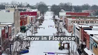 Snowfall in Florence, AL on Tuesday