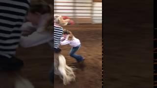 Girl gets bucked off horse