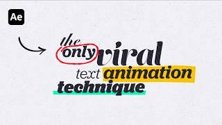 The Secret Method for Creating VIRAL Text Animations - After Effects Tutorial - No Plugins