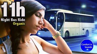 No Loop, Night Bus Ride Sound, Interior Bus Ambience Organic Sound,  White Noise, Heater Sound 432hz