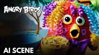 THE ANGRY BIRDS Scene Reimagined by AI in LEGO | Runway Gen 3