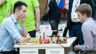 GM Vitiugov vs. GM Huschenbeth World Cup 2019