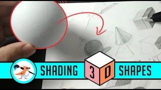 Pencil Shading Tutorial - Rendering Basic Shapes - Part 1