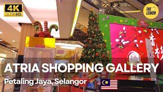 Atria Shopping Gallery Walking Tour | Shopping Mall Christmas Decor 2022 | Petaling Jaya [4k HDR]