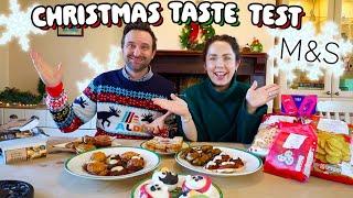 M&S CHRISTMAS TASTE TEST 2024 | Taste Testing New In M&S Christmas Food And Rating It Out Of 10