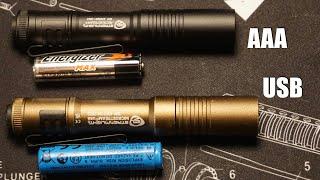 Streamlight Microstream USB vs AAA Comparison