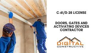 Garage Door License: C-61/D-28 Contractor License - Complete CSLB Guide To  CSLB Licensing!