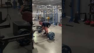 Deadlifts 180kgs x 3 reps