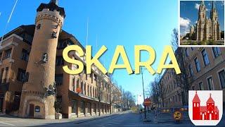 Skara, Sweden. Dashcam video.