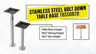 Bolt Down Commercial Stainless Steel Table Base Leg - Assembly Instructions