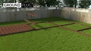 GroundPlug® Twister™ walkway footings