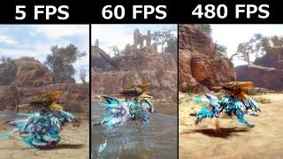 5 FPS ,10 FPS ,30 FPS ,60 FPS ,480 FPS Comparison [PC RISE]