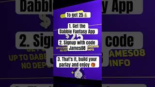 All you have to do is get Dabble Fantasy and use code James08 #sportsbetting #prizepicks