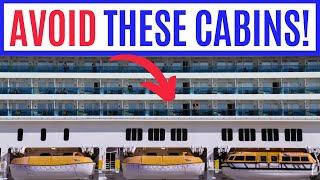 10 ABSOLUTE WORST CABINS TO AVOID ON A CRUISE SHIP - How to choose and avoid bad cruise staterooms