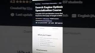 Search Engine Optimization Complete Specialization Course - Udemy Free Course