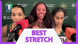 Gabby Williams, Skylar Diggins-Smith and Noelle Quinn on Storm BEATING Sparks [POSTGAME]