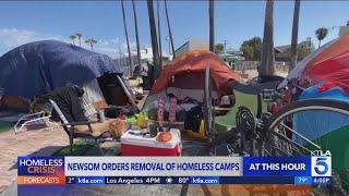 California Gov. Newsom orders removal of homeless encampments