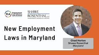 New Employment Laws in Maryland