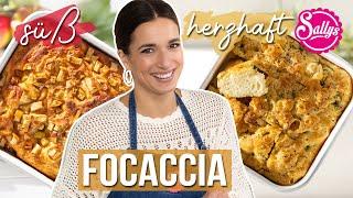 Focaccia (weich & knusprig) klassisch & süß / instant & overnight Teig