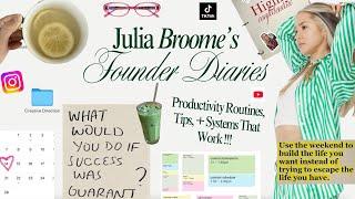 FOUNDER DIARIES: productive morning routine | systems to LOCK IN & stay organized as a creator & CEO